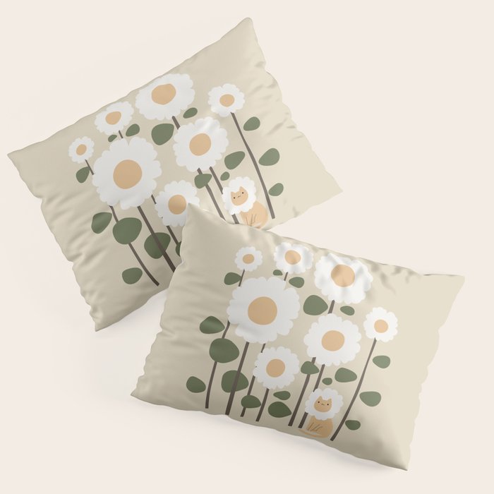 Cat and plant: Catmouflage Pillow Sham Gallery Image 1