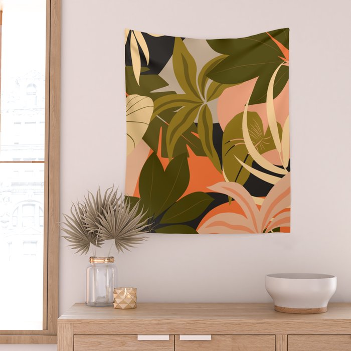 Jungle Abstract 23 Wall Tapestry Gallery Image 2