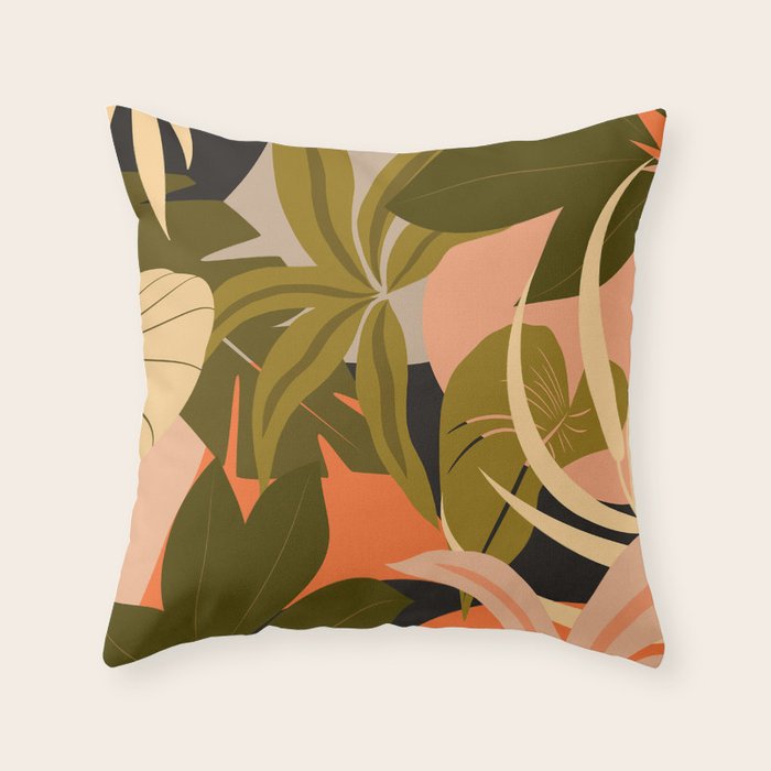 Jungle Abstract 23 Throw Pillow Gallery Image 6