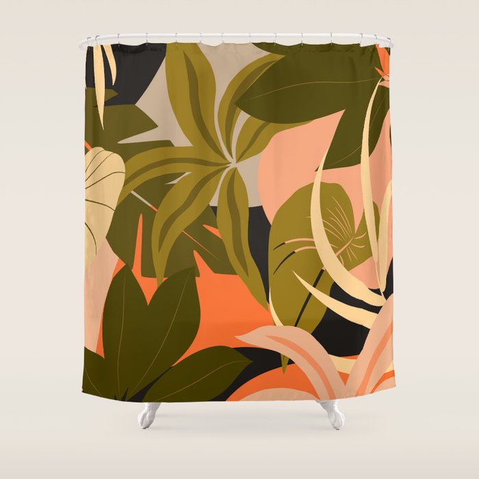 Jungle Abstract 23 Shower Curtain Gallery Image 1