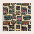 Vagabondâs Cupboard - midnight, cream, and more Wood Wall Art Gallery Image 1