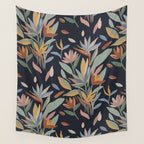 Hand Painted Floral Garden Night Wall Tapestry Gallery Image 4