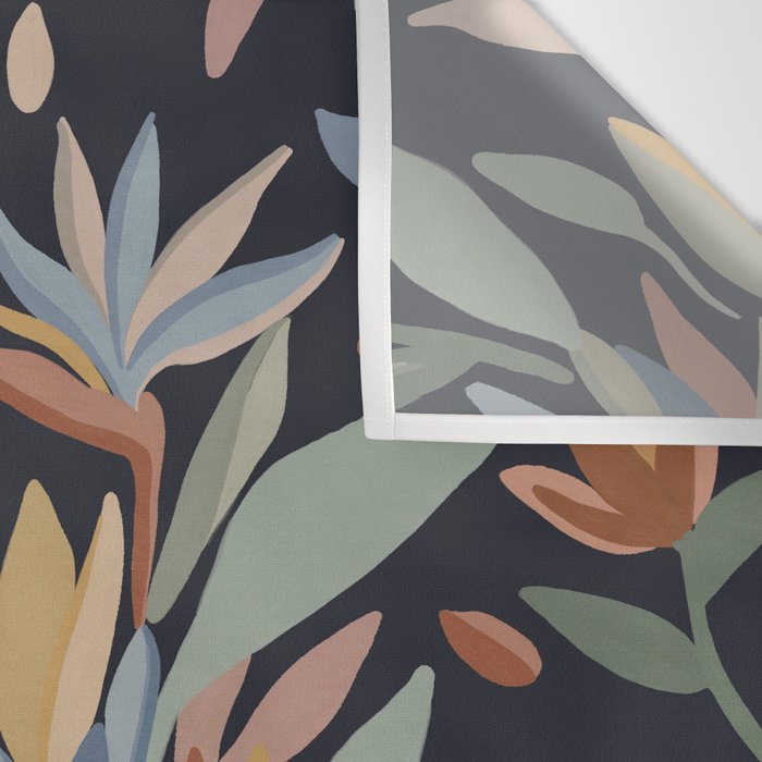 Hand Painted Floral Garden Night Wall Tapestry Gallery Image 3