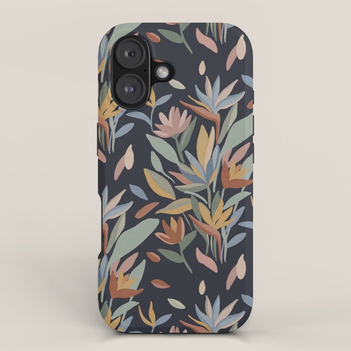 Hand Painted Floral Garden Night iPhone Case Gallery Image 1