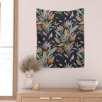 Hand Painted Floral Garden Night Wall Tapestry Gallery Image 2
