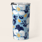 Vintage flower nature art pattern Travel Mug Gallery Image 3