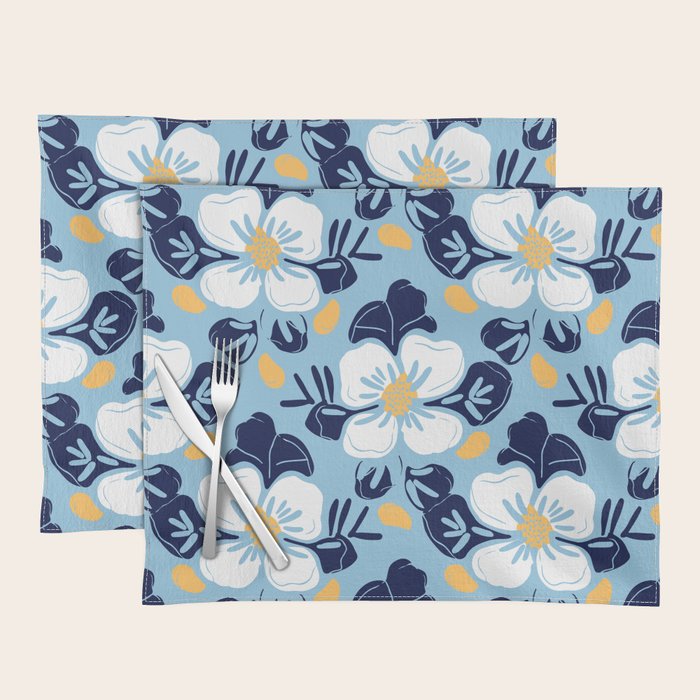 Vintage flower nature art pattern Placemat Gallery Image 1