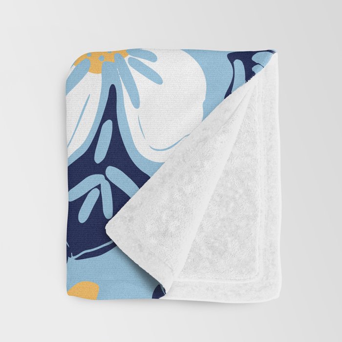 Vintage flower nature art pattern Throw Blanket Gallery Image 3