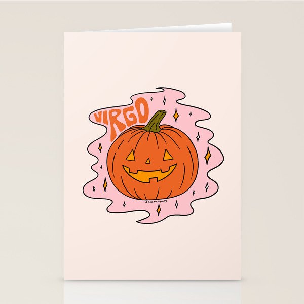 Virgo Jack O Lantern Stationery Card Gallery Image 2