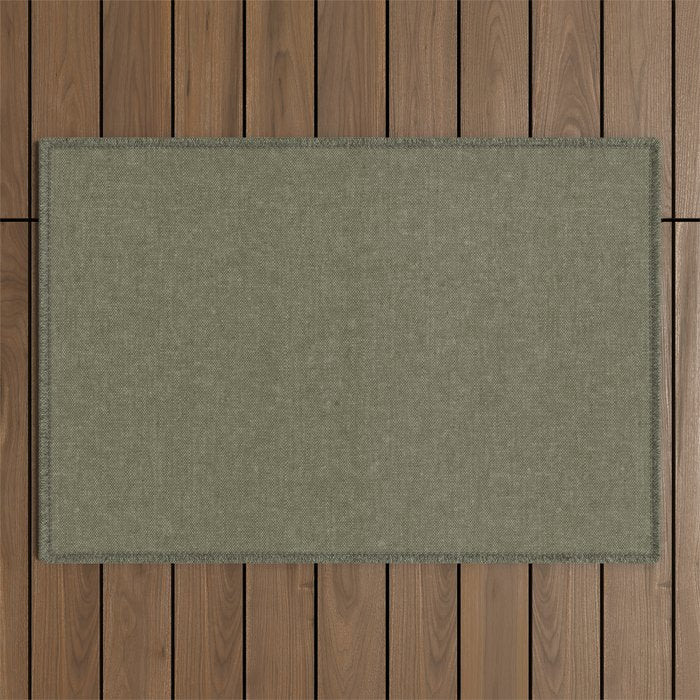 solid woven - dark sage Outdoor Rug Gallery Image 1