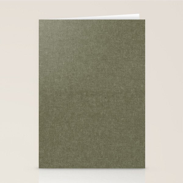 solid woven - dark sage Stationery Card Gallery Image 2