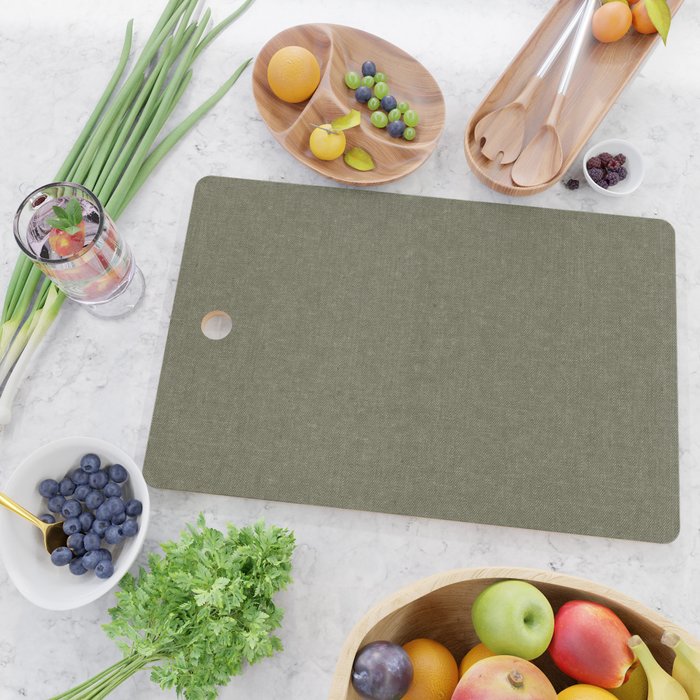 solid woven - dark sage Cutting Board Gallery Image 2