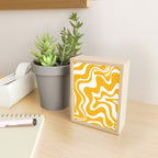 Marigold Liquid Swirl - Retro Modern Abstract Pattern in Yellow-Orange Mini Art Print Gallery Image 2