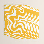 Marigold Liquid Swirl - Retro Modern Abstract Pattern in Yellow-Orange Wrapping Paper Gallery Image 3