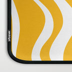 Marigold Liquid Swirl - Retro Modern Abstract Pattern in Yellow-Orange Laptop Sleeve Gallery Image 3