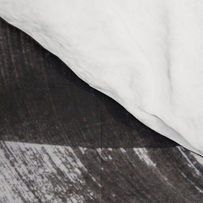 Mid Century Modern Minimalist Abstract Art Brush Strokes Black & White Ink Art Ripple Lines Comforter Gallery Image 4