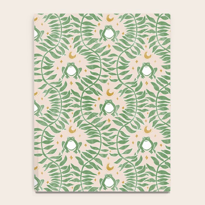 Froggie Ogee - green and blush Notebook Gallery Image 4