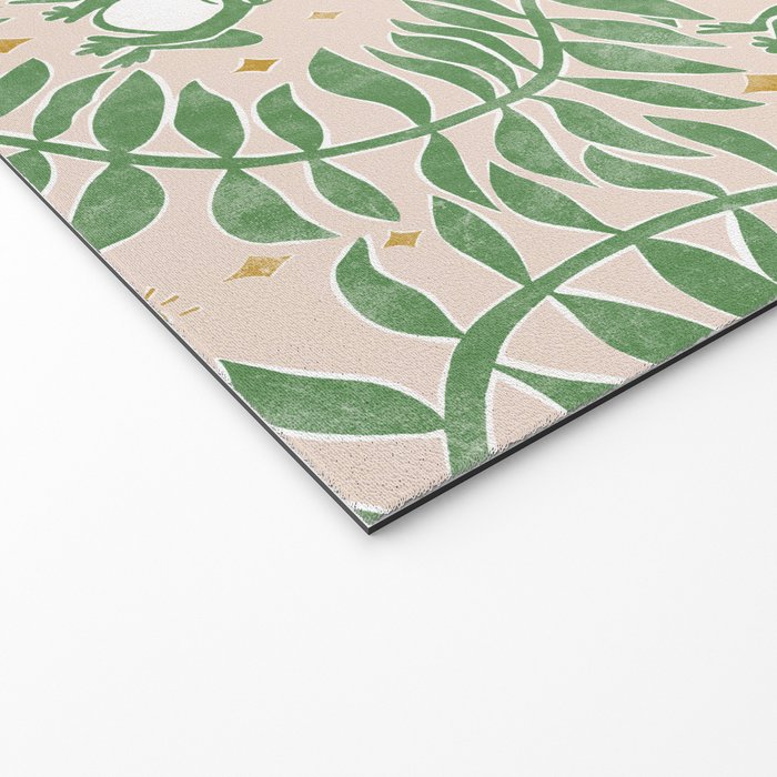 Froggie Ogee - green and blush Welcome Mat Gallery Image 2