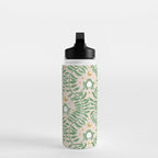 Froggie Ogee - green and blush Water Bottle Gallery Image 3