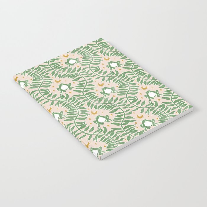 Froggie Ogee - green and blush Notebook Gallery Image 1