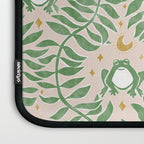Froggie Ogee - green and blush Laptop Sleeve Gallery Image 3