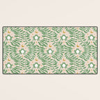 Froggie Ogee - green and blush Desk Mat Gallery Image 3