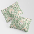 Froggie Ogee - green and blush Pillow Sham Gallery Image 3