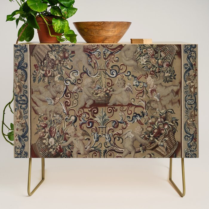 Antique 17th Century Drayton House English Tapestry Credenza Gallery Image 1