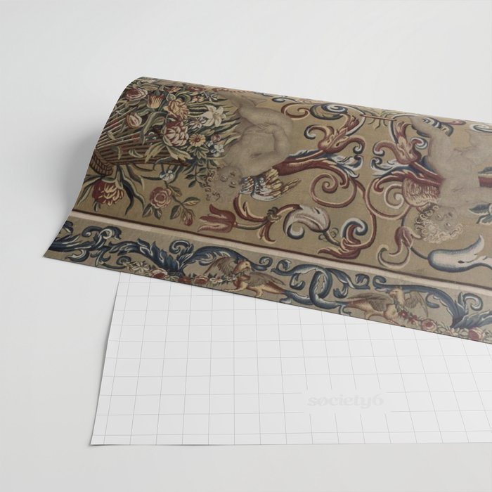 Antique 17th Century Drayton House English Tapestry Wrapping Paper Gallery Image 2