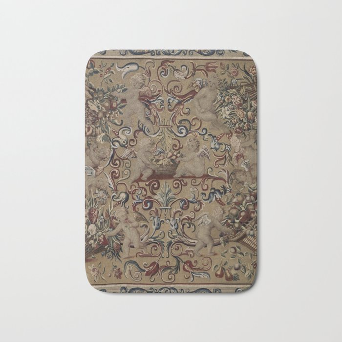 Antique 17th Century Drayton House English Tapestry Bath Mat Gallery Image 1