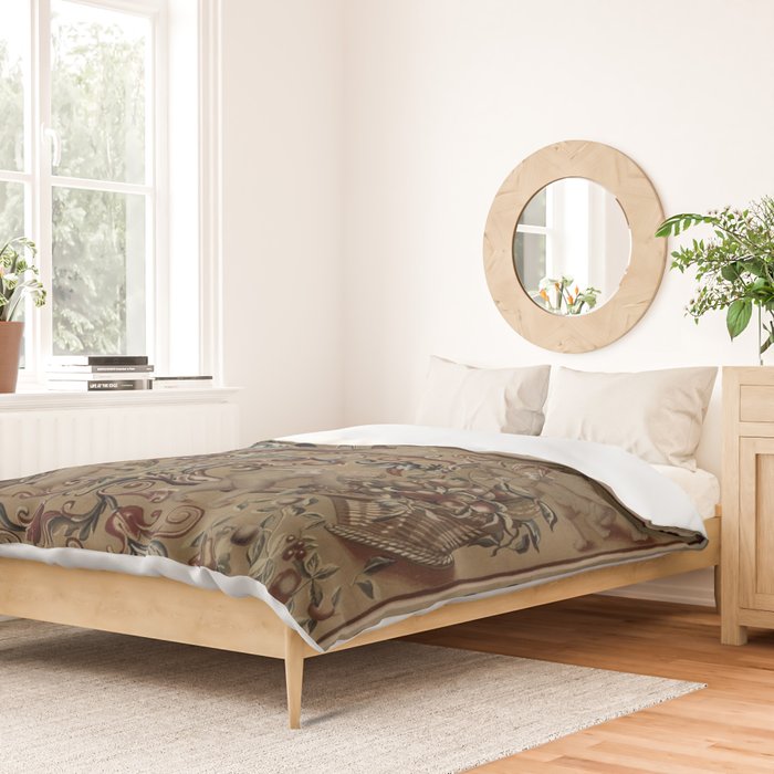 Antique 17th Century Drayton House English Tapestry Duvet Cover Gallery Image 2