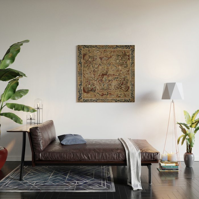 Antique 17th Century Drayton House English Tapestry Wood Wall Art Gallery Image 2