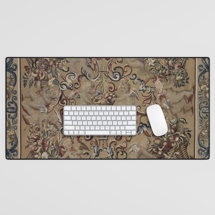 Antique 17th Century Drayton House English Tapestry Desk Mat Gallery Image 1