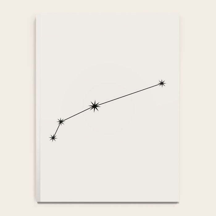 Aries Zodiac Star Constellation Line Art White Notebook Gallery Image 4