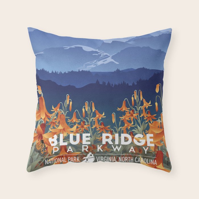 Blue Ridge Mountains Throw Pillow Gallery Image 6