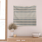 Indigo and Cream Shibori Wall Tapestry Gallery Image 2