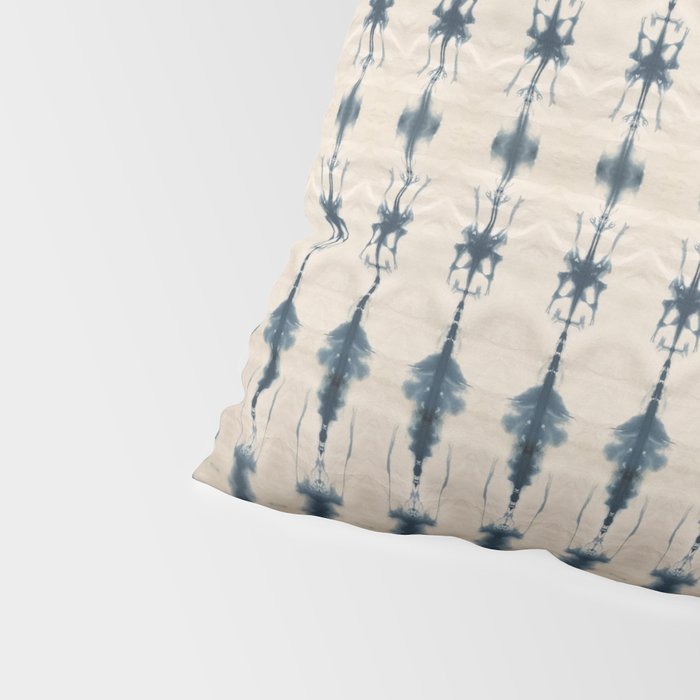 Indigo and Cream Shibori Pillow Sham Gallery Image 4