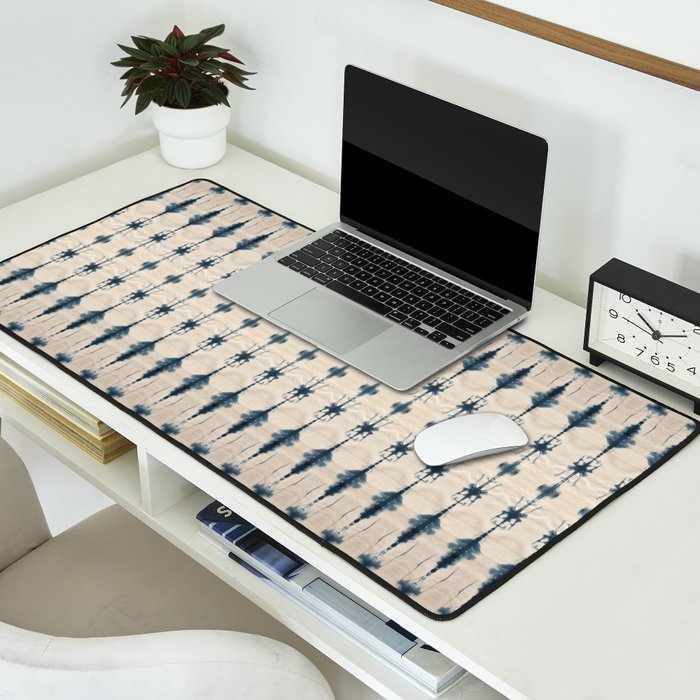Indigo and Cream Shibori Desk Mat Gallery Image 2