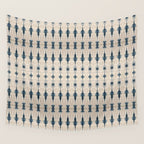 Indigo and Cream Shibori Wall Tapestry Gallery Image 4