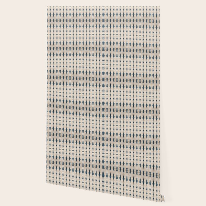 Indigo and Cream Shibori Wallpaper Gallery Image 2