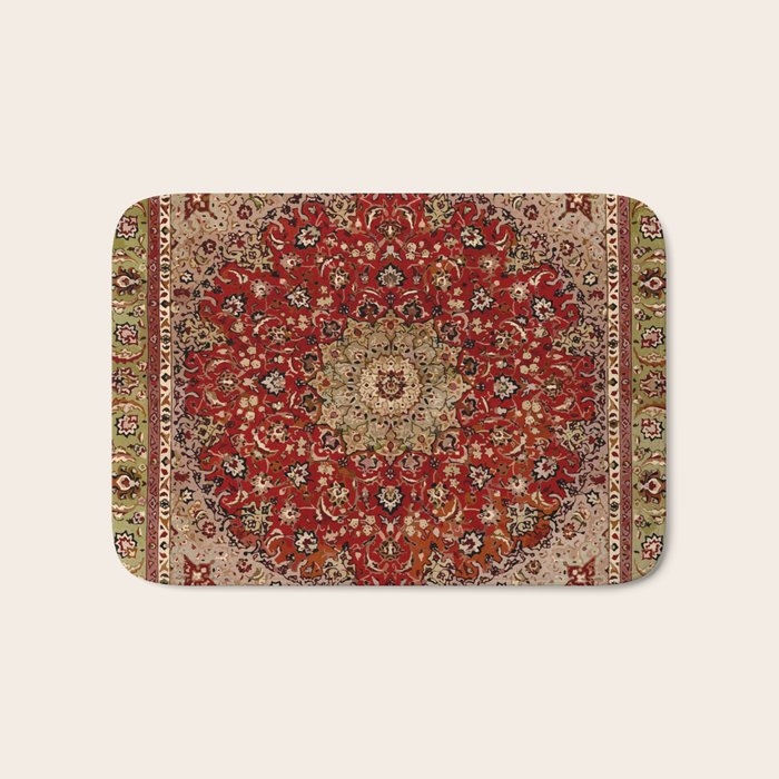 Antique Persian Vintage Rug Pattern Digital Art Bath Mat Gallery Image 1
