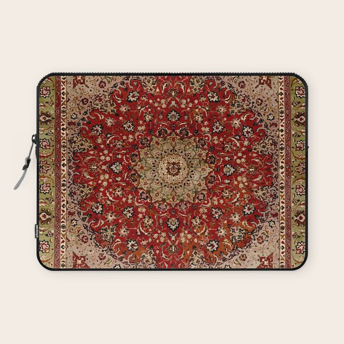 Antique Persian Vintage Rug Pattern Digital Art Laptop Sleeve Gallery Image 1