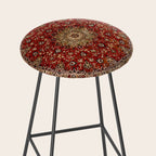 Antique Persian Vintage Rug Pattern Digital Art Stool Gallery Image 2