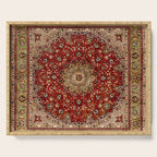 Antique Persian Vintage Rug Pattern Digital Art Serving Tray Gallery Image 1