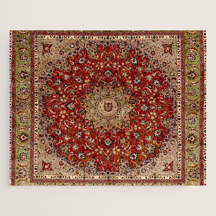Antique Persian Vintage Rug Pattern Digital Art Jigsaw Puzzle Gallery Image 1