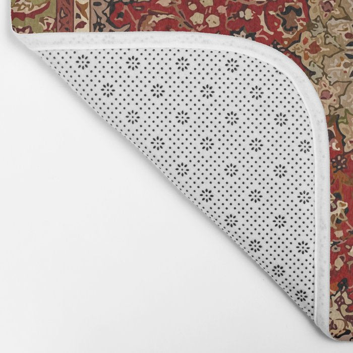 Antique Persian Vintage Rug Pattern Digital Art Bath Mat Gallery Image 2