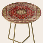 Antique Persian Vintage Rug Pattern Digital Art Side Table Gallery Image 2