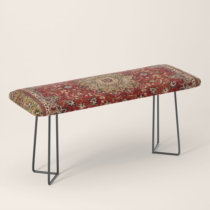 Antique Persian Vintage Rug Pattern Digital Art Bench Gallery Image 1