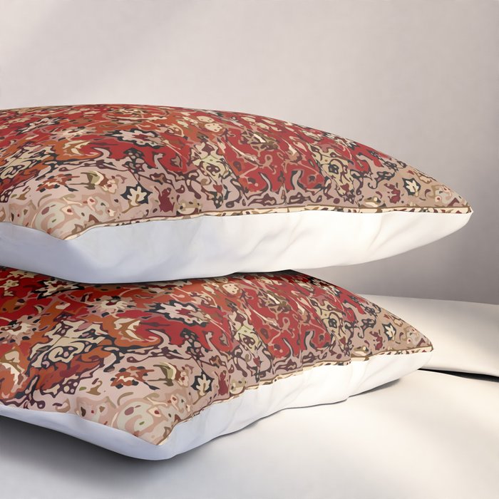 Antique Persian Vintage Rug Pattern Digital Art Pillow Sham Gallery Image 3
