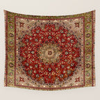 Antique Persian Vintage Rug Pattern Digital Art Wall Tapestry Gallery Image 4